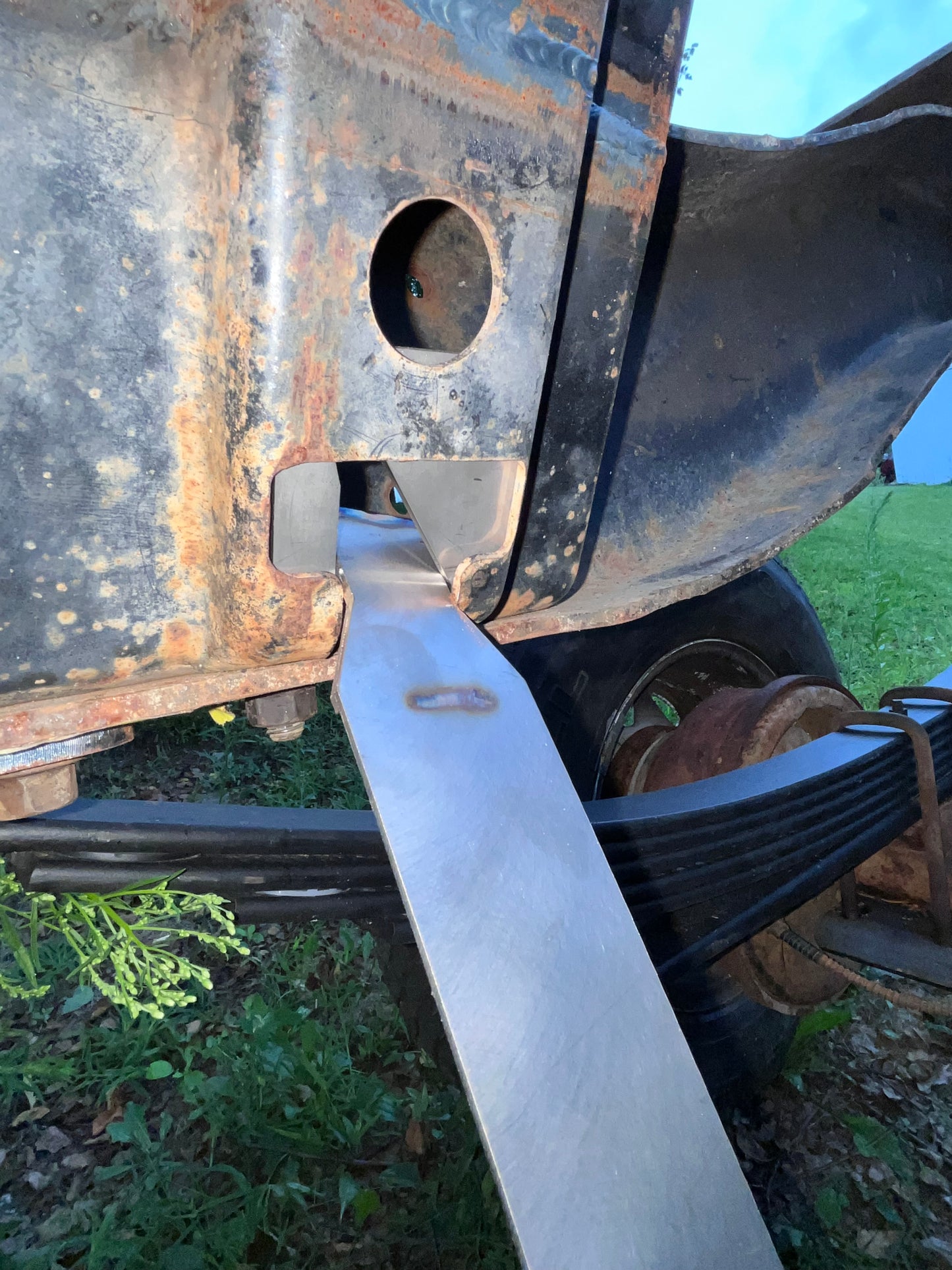 1991-1993 Dodge Ram fuel tank strap crossmember repair plate